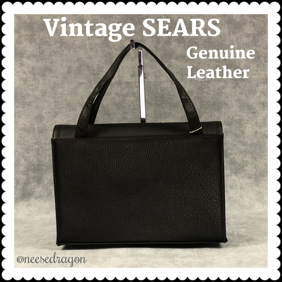 Vintage Sears Leather Satchel - Picture 3 of 7